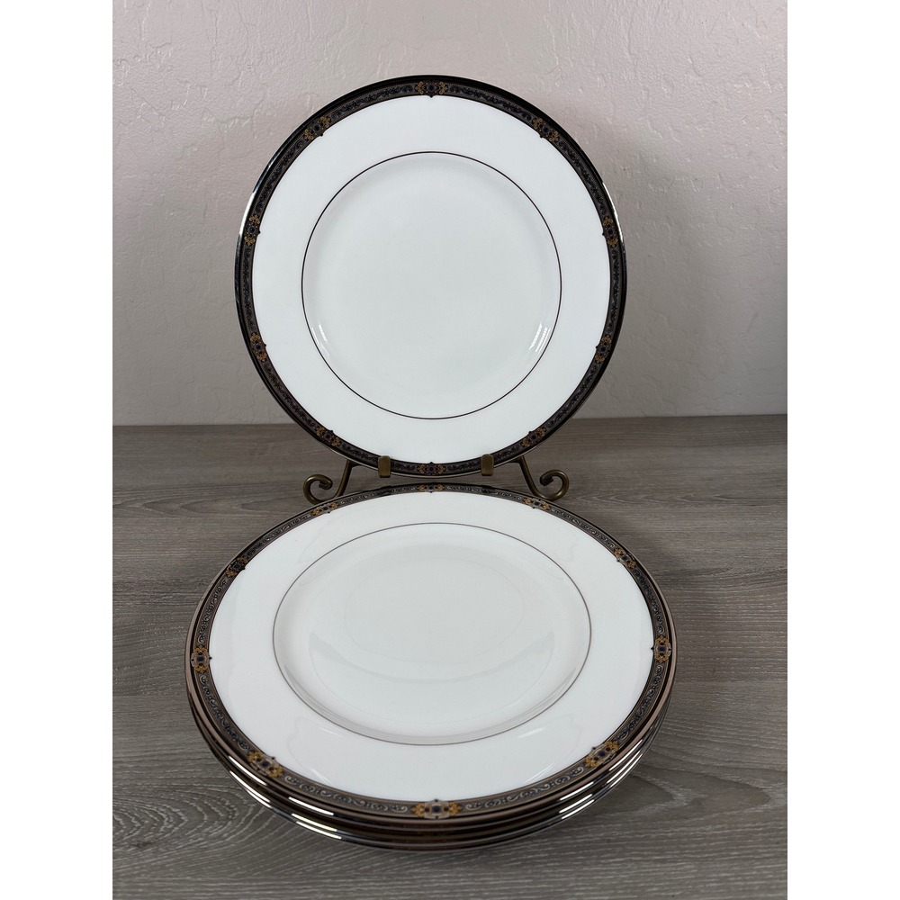 Lenox Vintage Jewel Dinner Plates 10 7/8" Fine Bone China Made in USA Set of 4